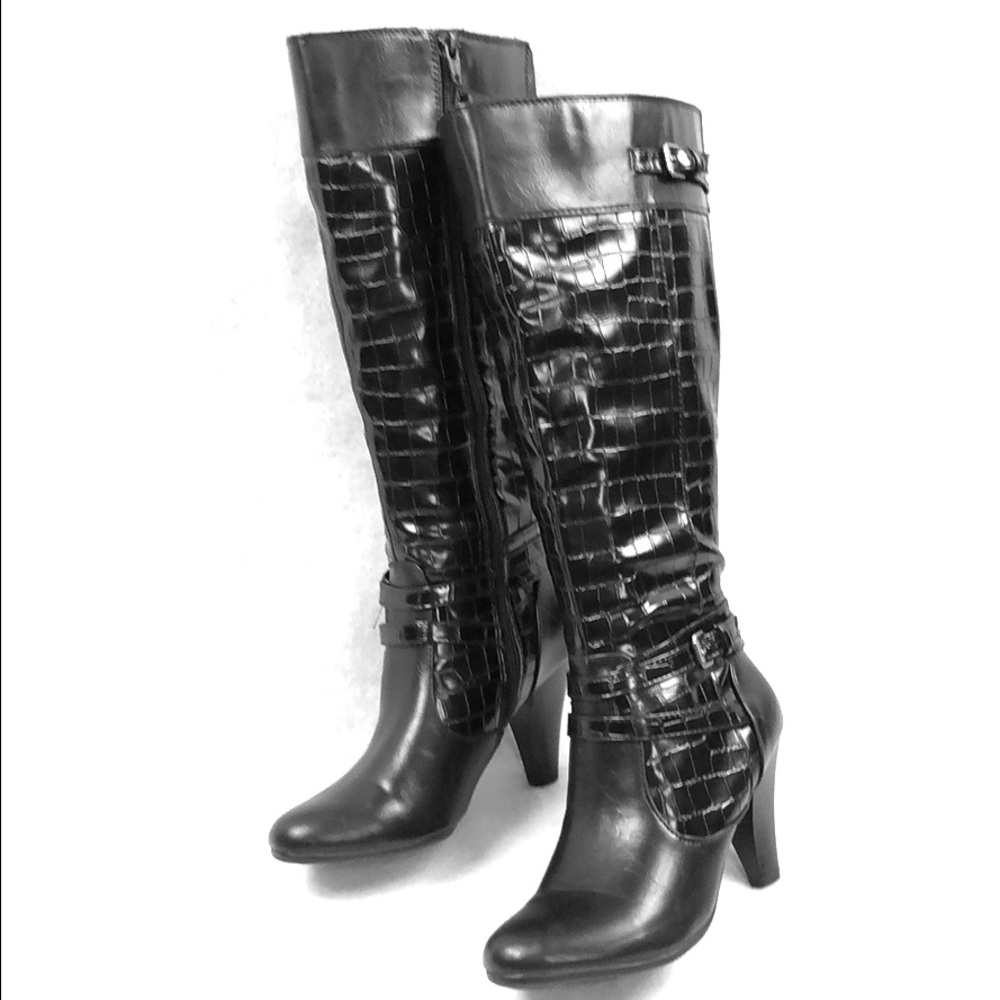 Life stride wide calf memory foam boots